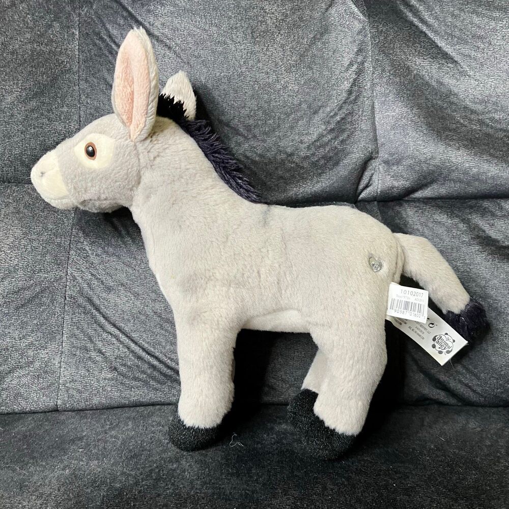 Animal Alley Toys R Us Donkey 9” Plush Gray Soft Standing Stuffed Animal